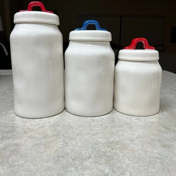 Rae Dunn Patriotic Canister Set of 3 - Picture 2 of 2